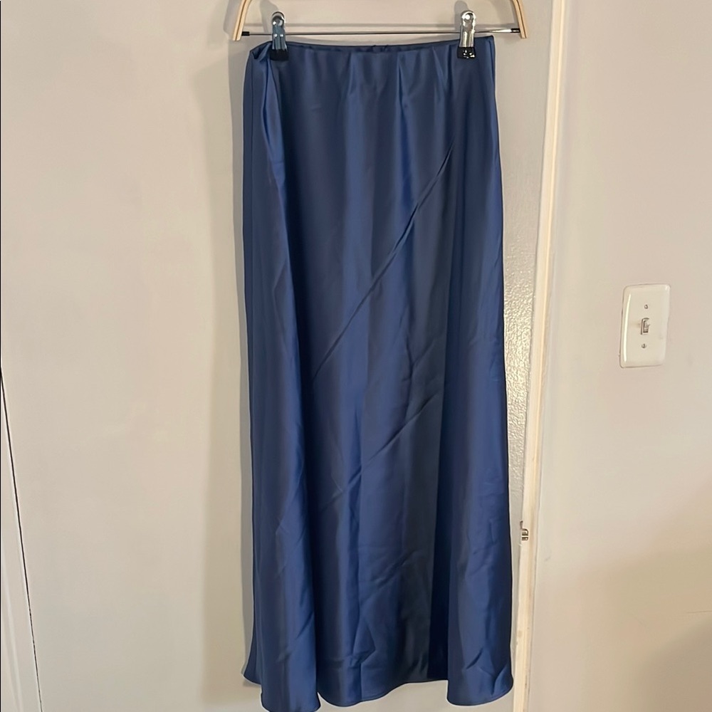 Elegant Blue Maxi Skirt
